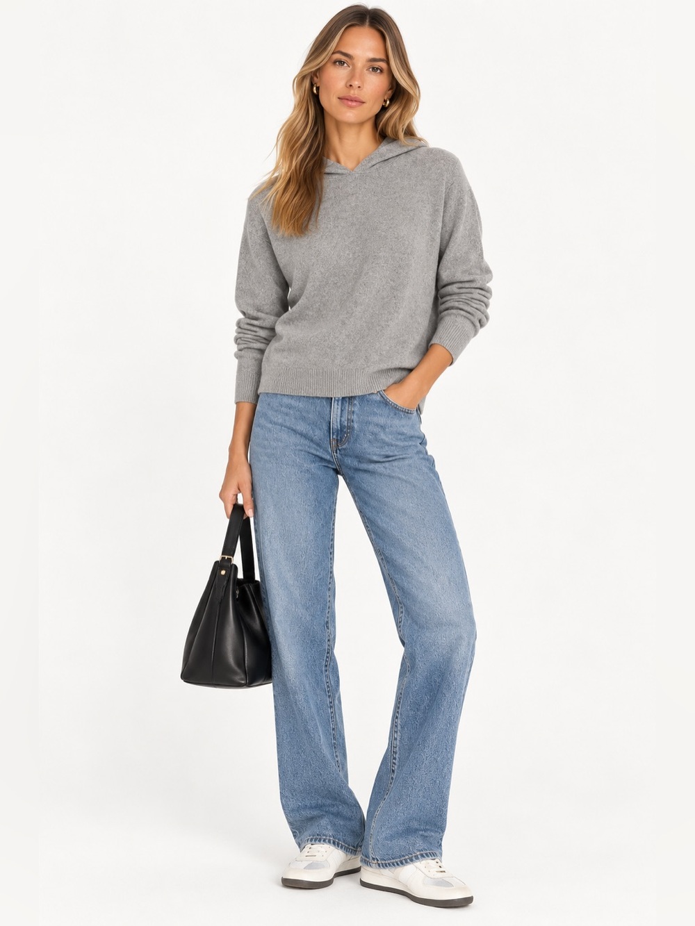 Classic High-Rise Straight Leg Jeans - Light Blue